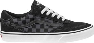 Vans Lage herensneakers van su&egrave;de met ruitjespatroon uit Brooklyn (Zwart)