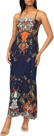 Parker Square Neck Maxi Dress in Blue Bouquet at Nordstrom Rack, Size Medium