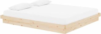 vidaXL Estructura de cama doble sin colchón madera maciza Vidaxl