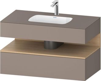 Duravit Qatego Lavabo Encastrado Con Base De Lavabo Consola, - Duravit