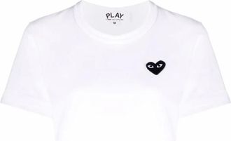 Comme Des Gar&ccedil;ons Logo Katoenen T-shirt - Heren - T-shirts - Wit - 2XL - Katoen - Tops