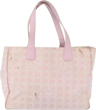 Chanel Pre-owned Tote Bags, female, Pink, Size: ONE SIZE Pre-owned Vintage Grained Leather Tote Bag