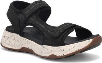 Taos Super Side Sandal in Black Emboss at Nordstrom, Size 11