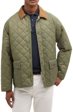 Barbour City Bedale Diamond Quilted Puffer Jacket in Dusty Olive at Nordstrom, Size Xx-Large