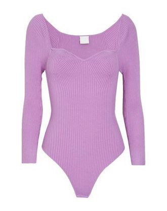 8 by YOOX RIB HEART NECK KNIT BODYSUIT
