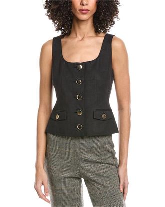 Toccin Georgia Scoop Neck Buttonfront Top