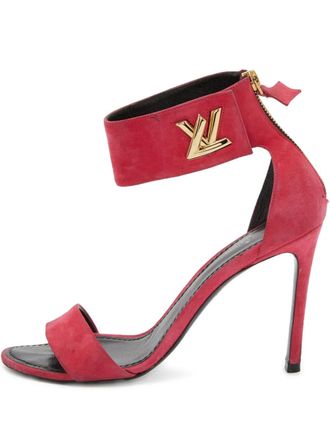 Louis Vuitton 105mm Twist suede sandals - women - Leather/Suede/Leather - 38.5 - Pink