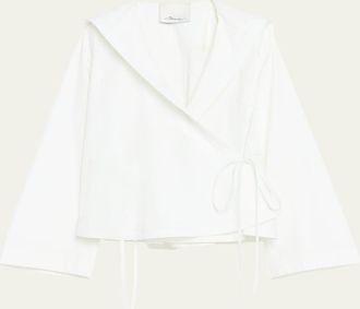 3.1 Phillip Lim Long-Sleeve Sailor Wrap Blouse