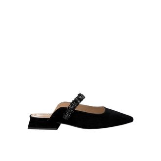 Alma En Pena Hoge hak schoen strass band - Dames - Slip ons - Zwart - 38 EU - Leer - Schoenen