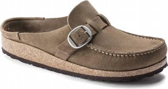 Birkenstock Womens Buckley Suede Leather Clog - Regular Width In Gray Taupe