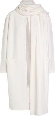 Maria McManus Scarf-effect Merino Wool Coat - Ivory - S (UK8-10 / S)