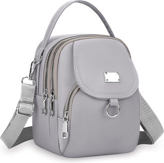 Generic Robust messenger bag for men and women with laptop compartment, ideal as a lightweight everyday bag, work commuting, leisure, travel, gray, 20