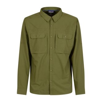Patagonia Casual Shirts, male, Green, Size: XL Self Guided Sun Shirt