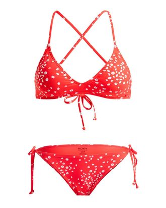 Roxy Badeanzug ROXY Pt Beach Classics, Damen, Gr. M, rot (poppy rot dancing ditsy swim), Recycling-Polyester, Badeanz&uuml;ge Badeanzug