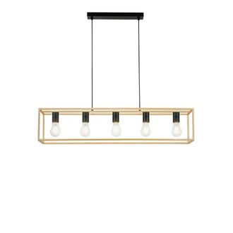 Luce-Ambiente-Design Kimera Pendant Chandelier in Black and Gold Metal with 5 Lights