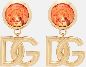 Dolce & Gabbana DG embellished clip-on earrings