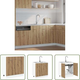 vidaXL Cucina - Mobile Sottolavello Lyon Artigianale 80x46x81,5 cm
