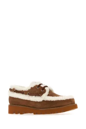 Valentino Garavani Womens Caramel Suede Loafers Tobacconaturale Stivali Boot