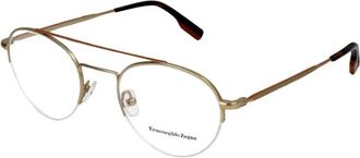 Ermenegildo Zegna Glasses, male, Yellow, Size: ONE SIZE Aviator Style Prescription Eyeglasses