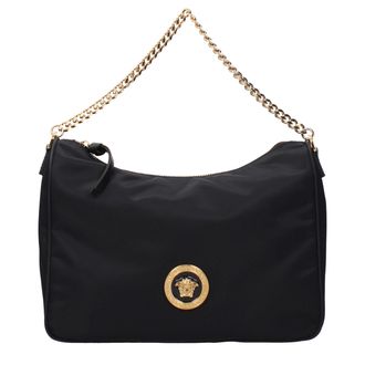 Versace Black Fabric Womens Handbag