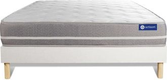 Actisom Somier Blanco + Colch&oacute;n Con Muelles Ensacados 130 X 200