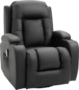 HOMCOM Sill&oacute;n de masaje 85x94x104 cm negro