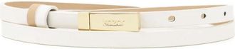 Kazar Leren smalle riem - Dames - Riemen - Wit - 90 CM - Leer - Accessoires