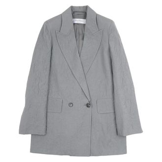 Max Mara Blazers, female, Gray, Size: 2XS Oversized Wool Cloth Blazer