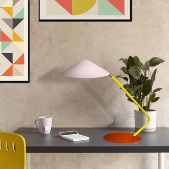 Tosel Lampe bureau metal Alt.35cm multicoldorado Pantalla: rosa