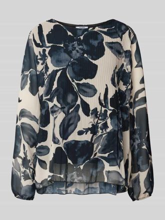 Zabaione Regular Fit Bluse mit Plisseefalten in Petrol, Gr&ouml;&szlig;e M