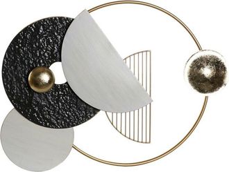 DKD Home Decor Decorazione da Parete DKD Home Decor 70,5 x 6 x 59 cm Astratto Dorato Bianco Grigio scuro Moderno