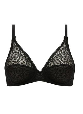 Chantelle Fete Sheer Mesh Underwire Bra In Black