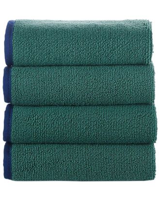 Brooks Brothers Contrast Frame 4Pc Wash Towels