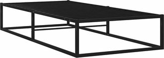 vidaXL Estructura De Cama Sin Colch&oacute;n Metal Negro 90x200 Cm Vidaxl