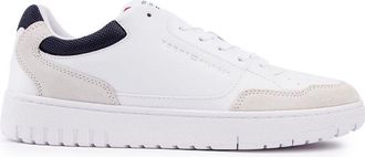 Tommy Hilfiger Mens Basket Core Trainers - White - Size UK 10