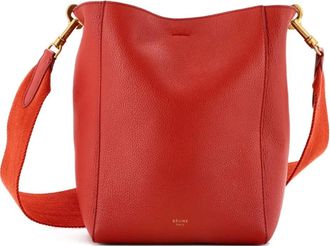 Celine Sangle Seau Bag Calfskin Small shoulder bag - Rood