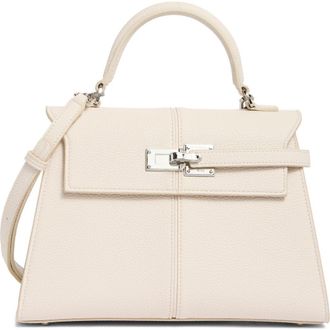 JW PEI Large Elise Faux Leather Top Handle Bag in White at Nordstrom