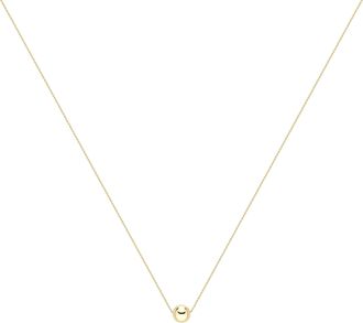 Jewelco London 9ct Gold Newtons Cradle Ball Trace Chain Necklace 17 43cm - CNNR02151-17