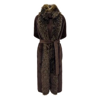 VALENTINI 1972 Wool Alpaca - female - VALENTINI 1972 - Belted Coats - Brown - XS - Coats