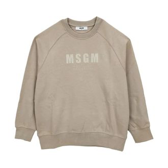 Msgm Sweatshirt - male - MSGM - Kids Sweatshirts - Beige - 10 Y - Kids