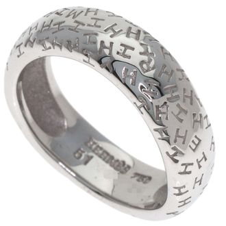 Herm&egrave;s White Gold (18K) Band Ring (Pre-Owned)