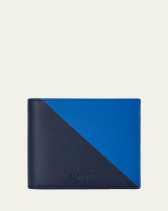 Loewe Mens Flag Leather Bifold Wallet