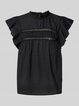 Vero Moda Regular Fit Blusentop aus reiner Baumwolle Modell TRINE in Black, Gr&ouml;&szlig;e XS