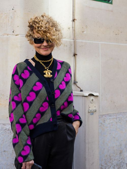 chunky cardigan, fashion trends for women over 40