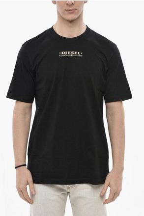 Diesel Crew-Neck T-Shirt T-JUST-L4 Cotton Jersey with Contrast Prin size Xxl