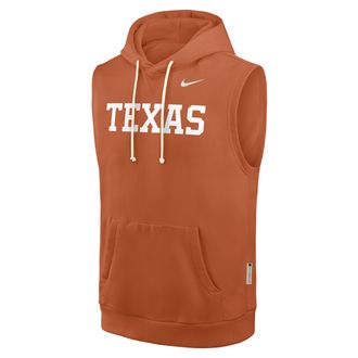 Nike Texas Sideline Nike Mens Dri-FIT College Sleeveless Pullover Hoodie in Orange | 03B481FTXE-65K