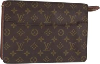 Louis Vuitton Pre-owned Clutches, female, Brown, Size: ONE SIZE Pre-owned Canvas Clutch
