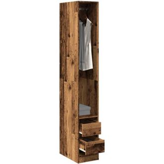 vidaXL Vidaxl - Armario De Madera De Ingenier&iacute;a Madera Envejecida 30x50x200 Cm