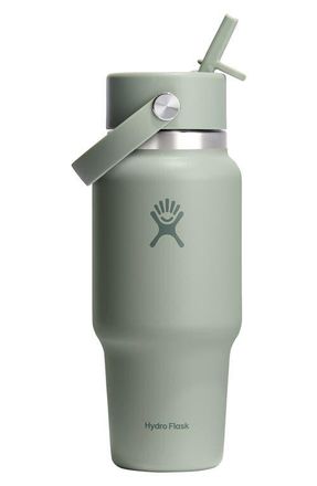 Hydro Flask 24-Ounce Wide Mouth Travel Bottle with Flex Straw Cap in Agave at Nordstrom