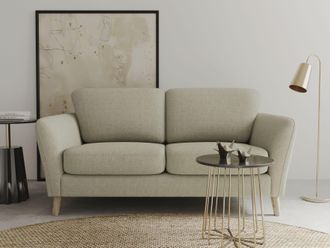 HOME AFFAIRE 2-Sitzer »MARSEILLE Kompaktsofa 170 cm, Cord, Flachgewebe, Struktur, Webstoff« Massivholzbeine Eiche, Landhausstil, Wellenunterfederung